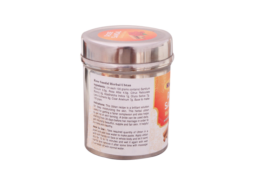 Rose Sandal Ubtan - 80g | Ayurvedic Skin Brightening & Moisturizing Ubtan