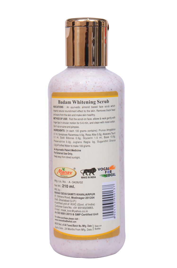 Badam Whitening Scrub – 200ml | Natural Nourishment & Blackhead Removal
