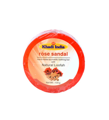 Rose Sandal Bathing Bar with Loofah – Nourishing & Exfoliating Soap (100g)