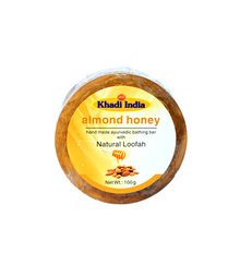Almond Honey Bathing Bar (100g) with Loofah – Moisturizing & Exfoliating Soap
