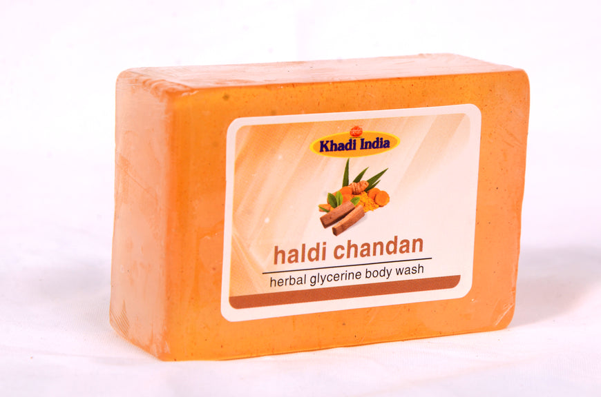 AYURVEDIC HERBAL SOAP - Haldi Chandan glycerin bodywash 125g