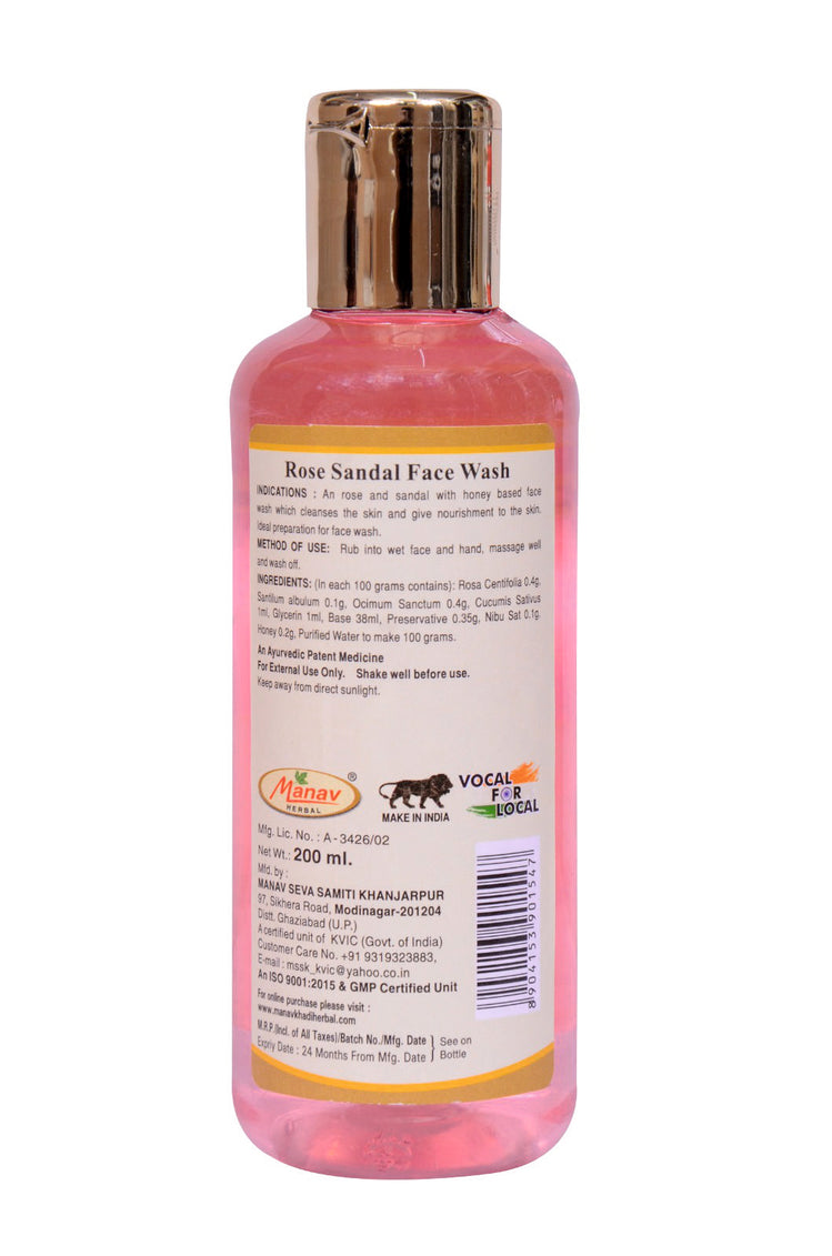 ROSE SANDAL FACE WASH 200ml